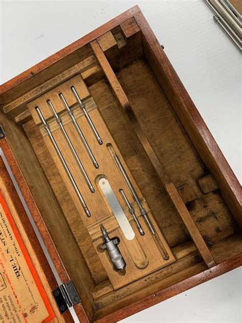 Starrett Inside Outside Micrometer Set In Wood Case Classifieds For