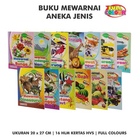 Jual Buku Belajar Mewarnai Anak Seri Hewan Buah Kendaraan Transportasi