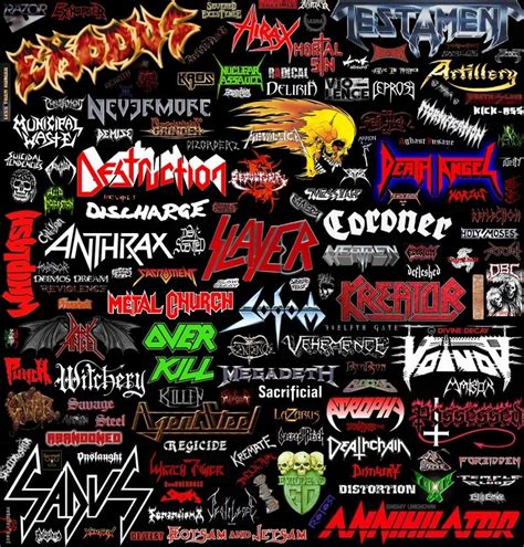 Thrash Metal Metal Band Logos Thrash Metal Heavy Metal Bands