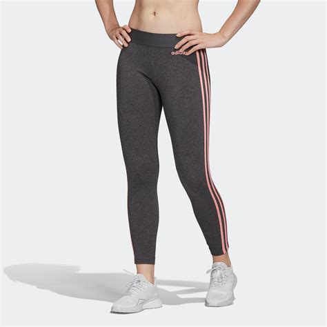 Adidas Legging 3 Stripes Voor Dames Grijs Roze Decathlon Nl