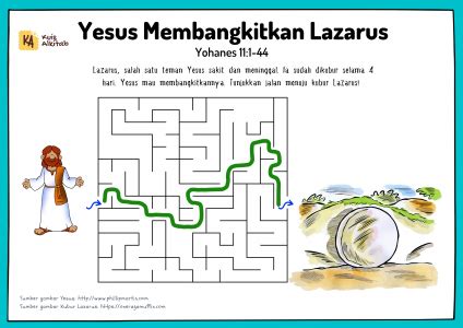 Yesus Membangkitkan Lazarus Maze Kuis Alkitab