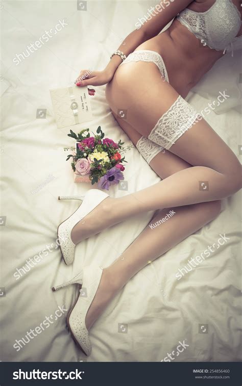 Sexy Bride White Lingerie Stock Photo Shutterstock