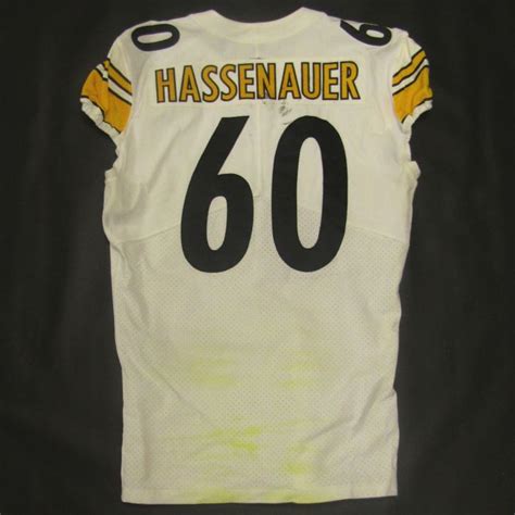 Pittsburgh Steelers Jc Hassenauer Game Used Unlaundered Away Jersey