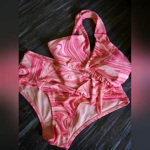 Time And Tru Swim New Pink Swirl Hot Time True 2 Piece Bikini Swim