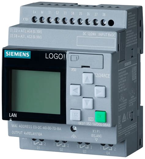 6ED1052-1CC08-0BA1 Siemens | Siemens, LOGO!, PLC CPU - 12 Inputs, 4 ...