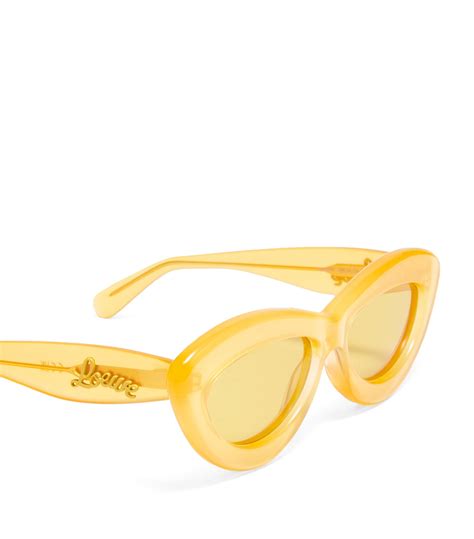 Womens Loewe Eyewear Yellow Cat Eye Sunglasses Harrods Uk