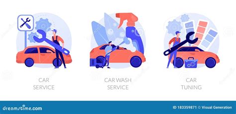 Vehicle Care Services Vector Concept Metaphors Stock Vector