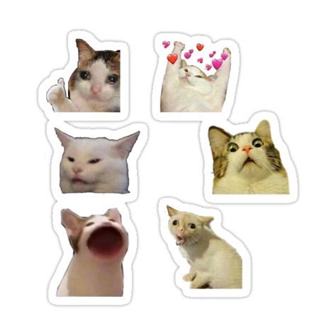 Cat Meme Sticker Pack Sticker For Sale By Stickerpackss Meme Stickers Cat Memes Stickers Packs