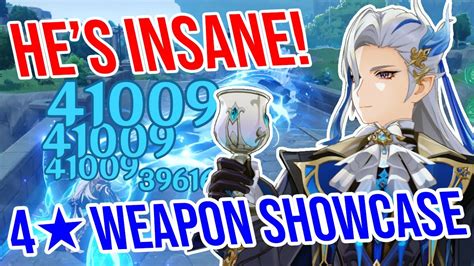 C0 Neuvillette Is Pure Insanity 4★ Weapon Showcase Genshin Impact Youtube