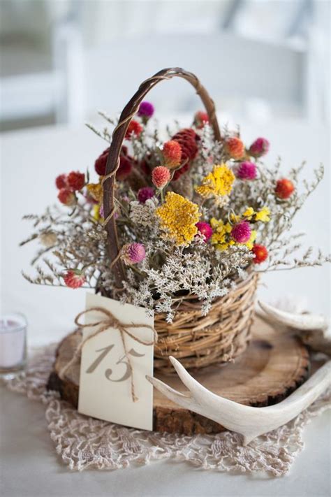 42 Beautiful Dried Flower Wedding Centerpieces Weddingomania