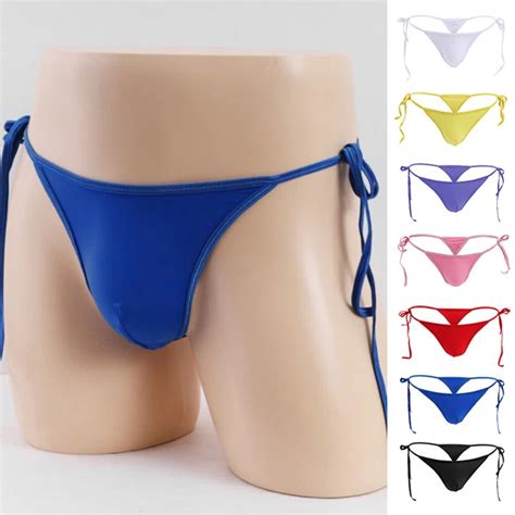 MEN BRIEFS SEXY Panties G String Thongs Gay Sissy Underwear Ice Silk Lingerie PicClick CA