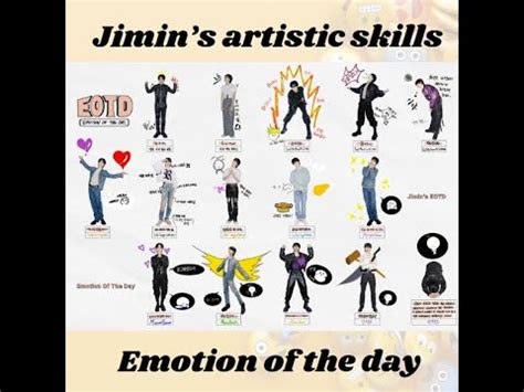 180424 Jimin Dose Jimins Artistic Skills Emotions Of The Day