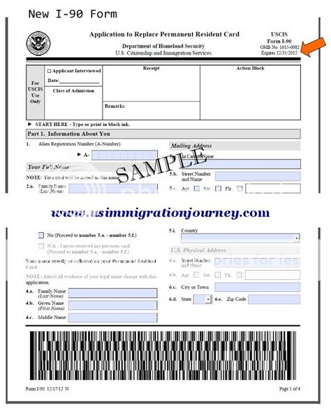 Printable I 90 Form Printable Forms Free Online