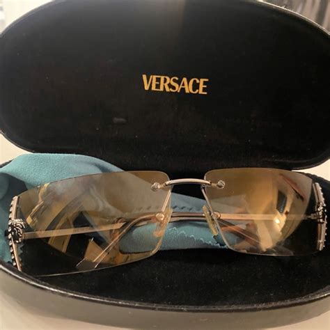 Versace Accessories Vintage Versace Rimless Sunglasses Poshmark