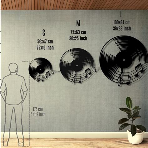 An Image Of Vinyl Record Wall Decals In Various Sizes And Shapes With