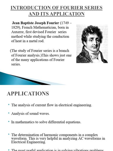 Fourier Series Applications | PDF | Mathematical Analysis | Fourier Series