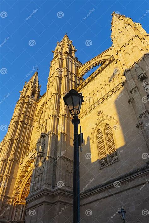 Facade Of The Cathedral Of Palma Stock Image Image Of Basilica