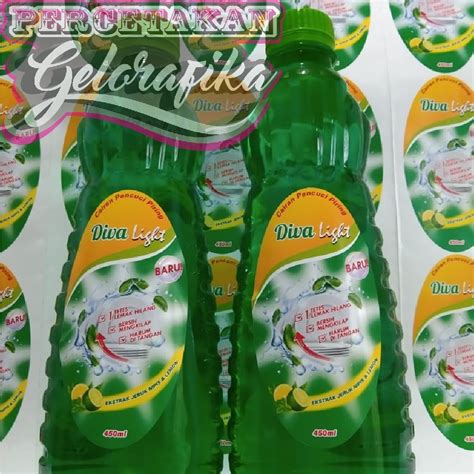 Jual STIKER SABUN CUCI PIRING DETERJEN PEWANGI Label Stiker Oval