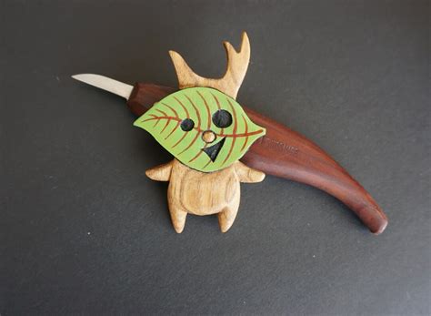 Korok Hand Carved Legend of Zelda Fan Art, Light Green Leaf - Etsy