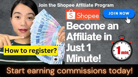 Paano Mag Register As Shopee Affiliate Register In 1 Minute No Age