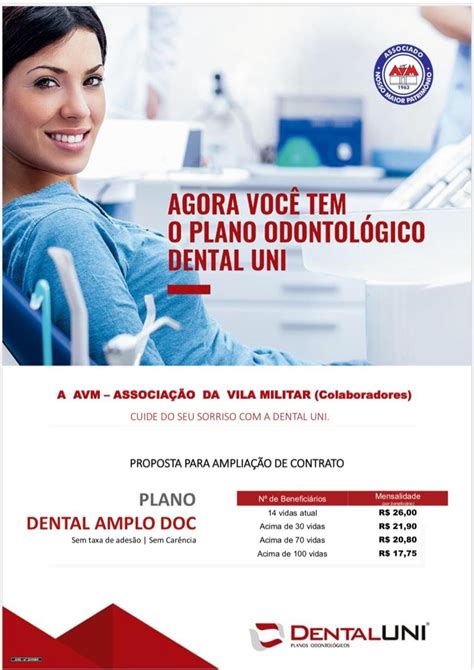 ConvÊnio Plano OdontolÓgico Dental Uni Avm AssociaÇÃo Da Vila Militar