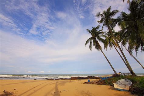 Hd Wallpaper Sea Landscape Nature Sky Beach Boat Clouds