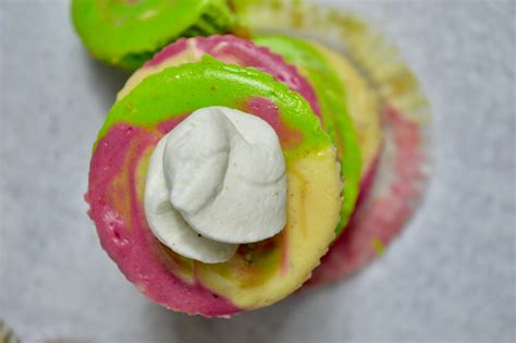 TieDye Eggnog Cheesecake Bites - My Vegetarian Roots