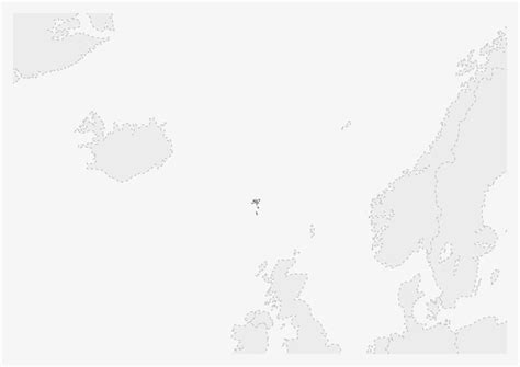 Mapa da europa com o mapa destacado das ilhas faroé | Vetor Premium