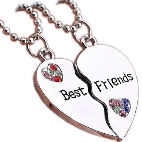 NASZYJNIK PRZYJAŹNI serce BEST FRIENDS cyrkonie x2 12579435030 Allegro pl