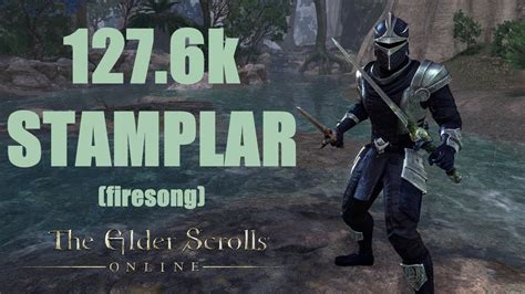 ESO Stamina Templar PvE 127 6k DPS Build Firesong U36 YouTube