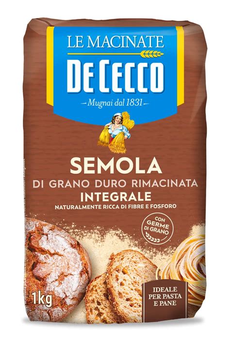 Wholemeal Remilled Durum Wheat Semolina 1 Kg De Cecco Karadarshop