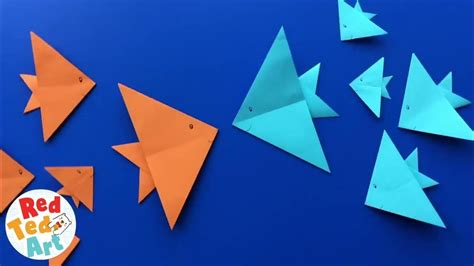 Origami Fish Tutorial Quick And Easy Paper Fish Craft Youtube