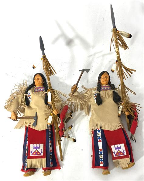 Lot Two Dog Soldiers Native American Action Figures