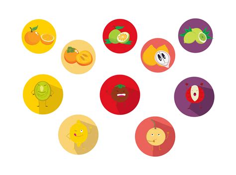 Fruits Cartoon Icon Vector Bundle By Printables Plazza TheHungryJPEG