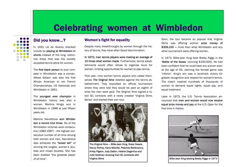 Wimbledon Leaflet PPT