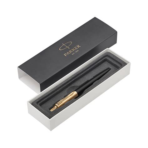 Parker Jotter Premium Ballpoint Pen Bond Street Black Gold Trim