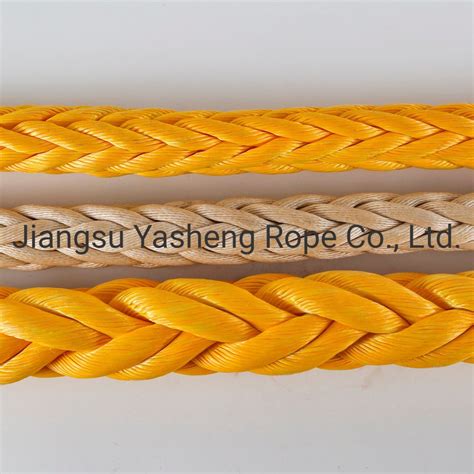 High Strength 8 12 Strands UHMWPE Ropes Mooring Rope For Tugboats