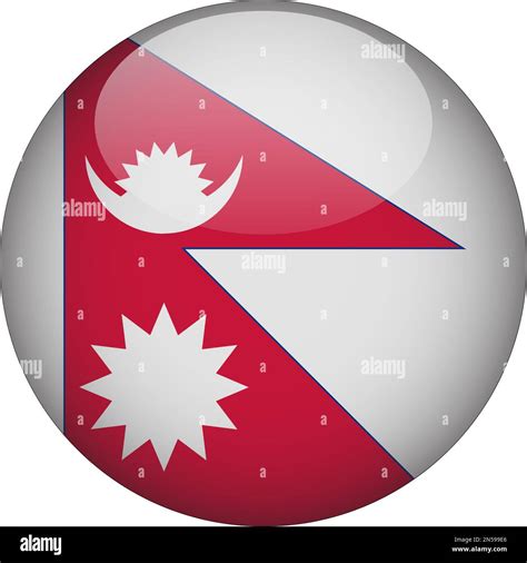 Nepal 3d Rounded Flag Icon Button Vector Stock Vector Image And Art Alamy