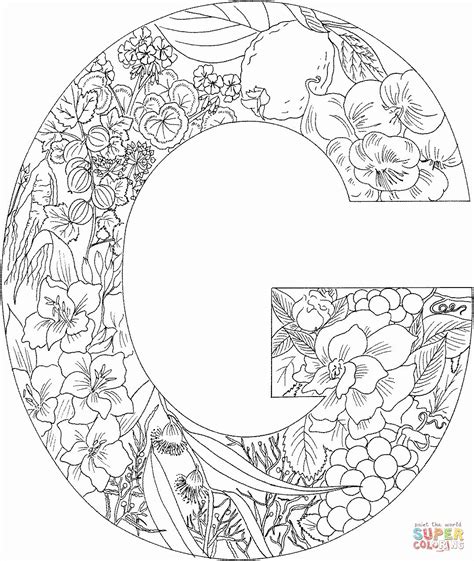 Coloring Sheets For The Letter G