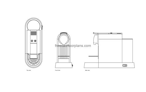 Nespresso Coffee Machine - Free CAD Drawings