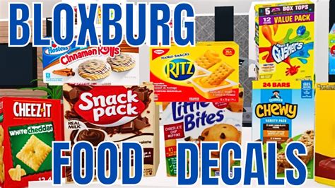 Snacks Pt 2 Bloxburg Food Decals Roblox Bloxburg Roleplay