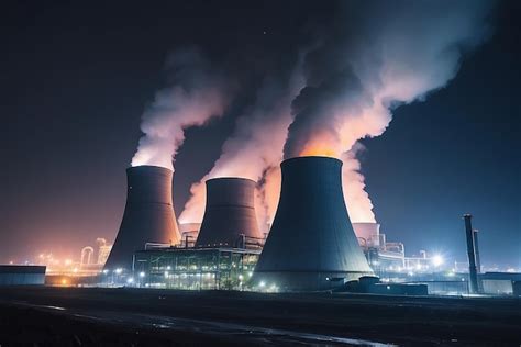 Premium Photo Greenhouse Gases Emitted From A Thermal Power Plant