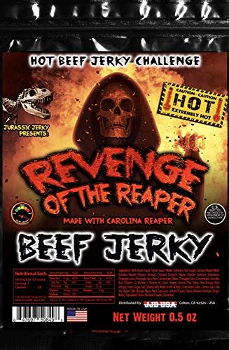 Revenge Of Reaper Jurassic Jerky Hottest Beef Jerky Hot