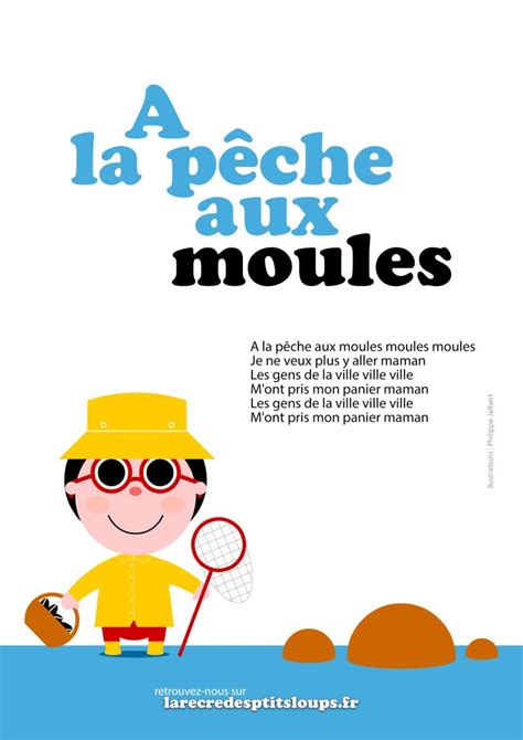 A la pêche aux moules paroles à télécharger imprimer gratuitement