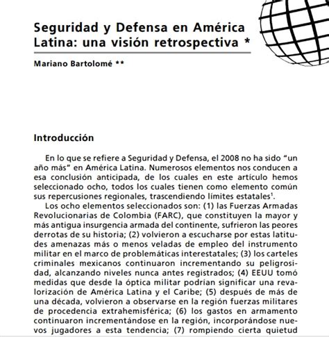 Introducci N A Las Rrii Seguridad Y Defensa En Am Rica Latina Material Para La Unidad