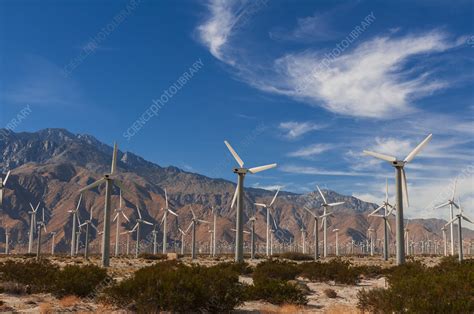 Wind Farm Near Palm Springs California Usa Stock Image C054 7710 Science Photo Library