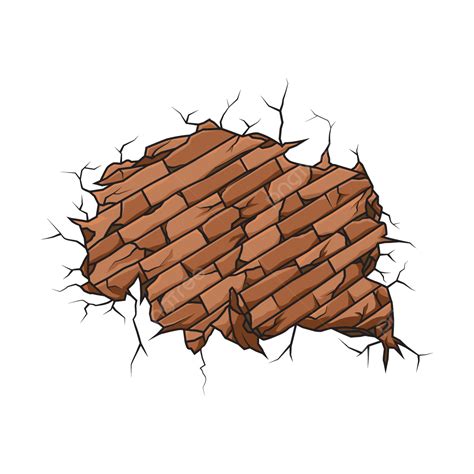 Brick Wall Illustration Brick Wall Cracks Effect Wall Texture Png