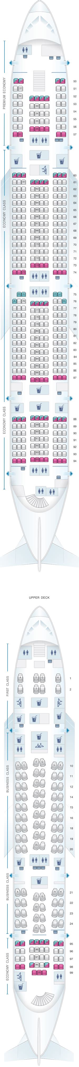 Lufthansa Airbus A380 800 Seat Map