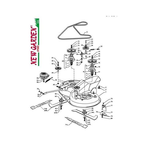 Esploso Piatto Di Taglio 84cm XDC140 Trattorino Rasaerba CASTELGARD