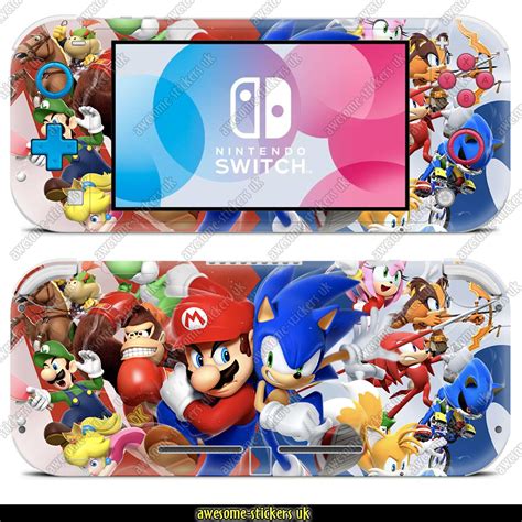 Nintendo Switch LITE skins 209 - MARIO & SONIC - Awesome Stickers UK